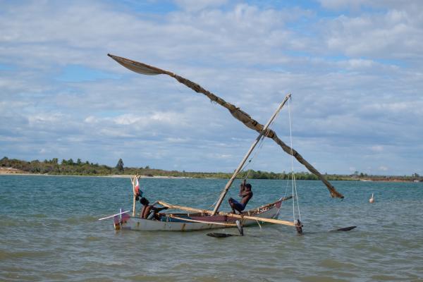 Fishermen head out to sea from the small fishing village of Katsepy