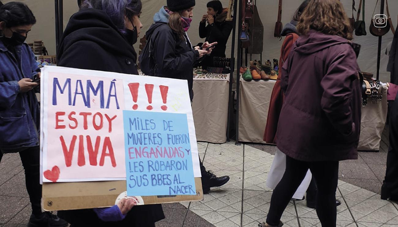 A demonstration of mothers whose children were stolen. 