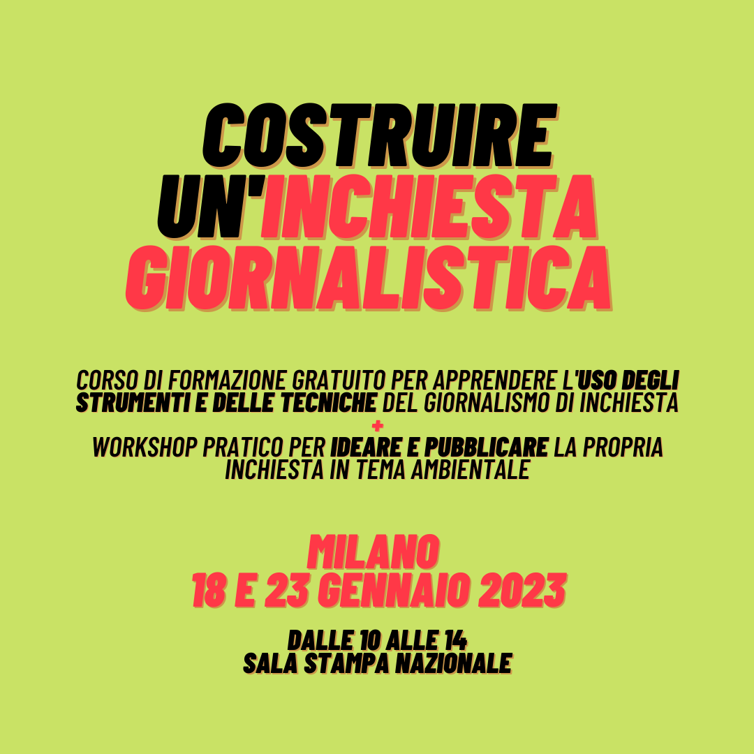 Costruire un'inchiesta giornalistica