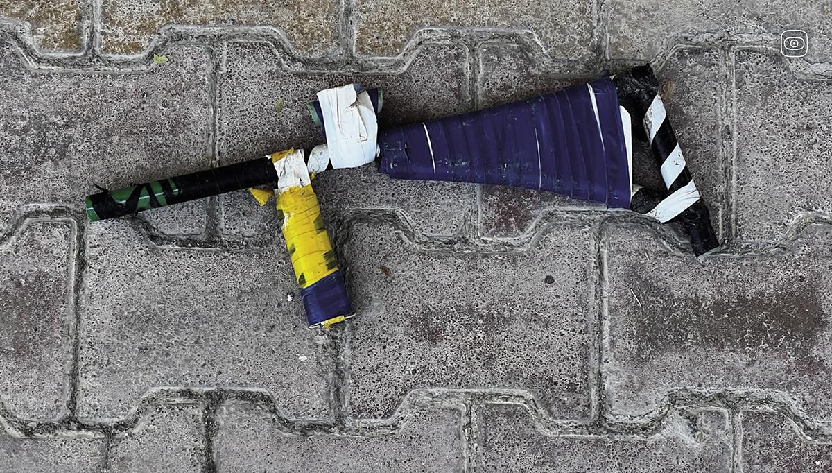 A self-made toy gun found in the Al-Hol camp in Syria, where radical ISIS women are being held.