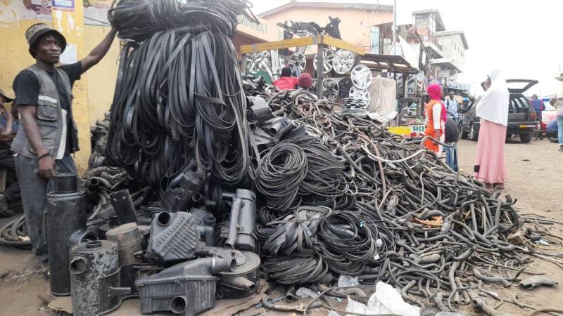 Used spare parts at Abosso Okai, Accra, Ghana