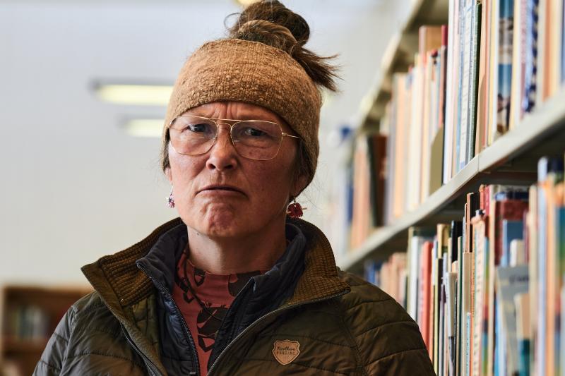 Ivalo works in the small library of Narsaq. When asked what she thinks about the Kvanefjeld project, she says that she doesn't want to hear about uranium mining in her town anymore.