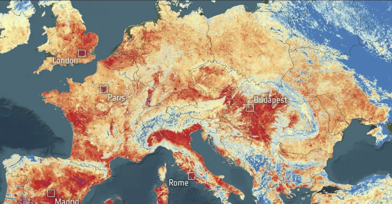 heatwaves maps Europe 2026 climate deaths victims