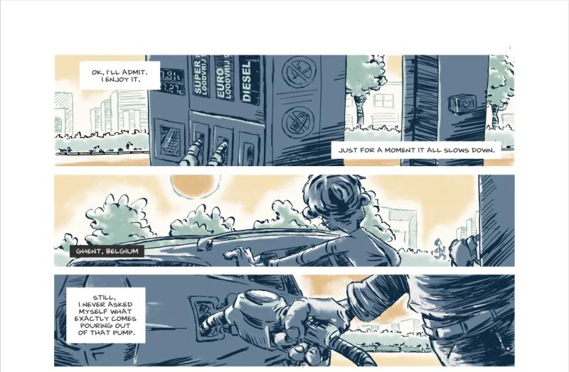 Vervuilend verkeer in de straten van Lagos