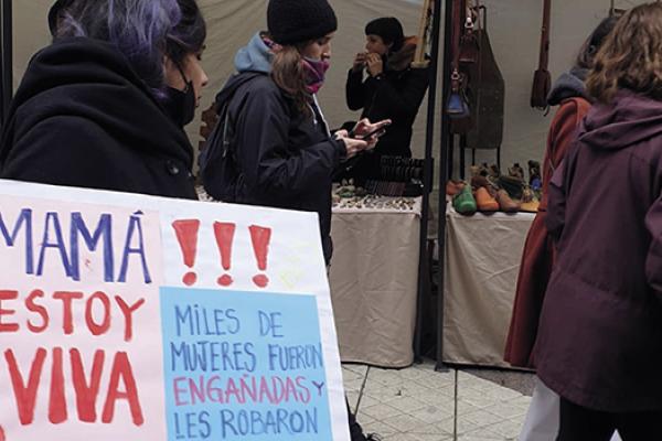 A demonstration of mothers whose children were stolen. 