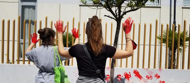 Protest against femicide in Elbasan 2021